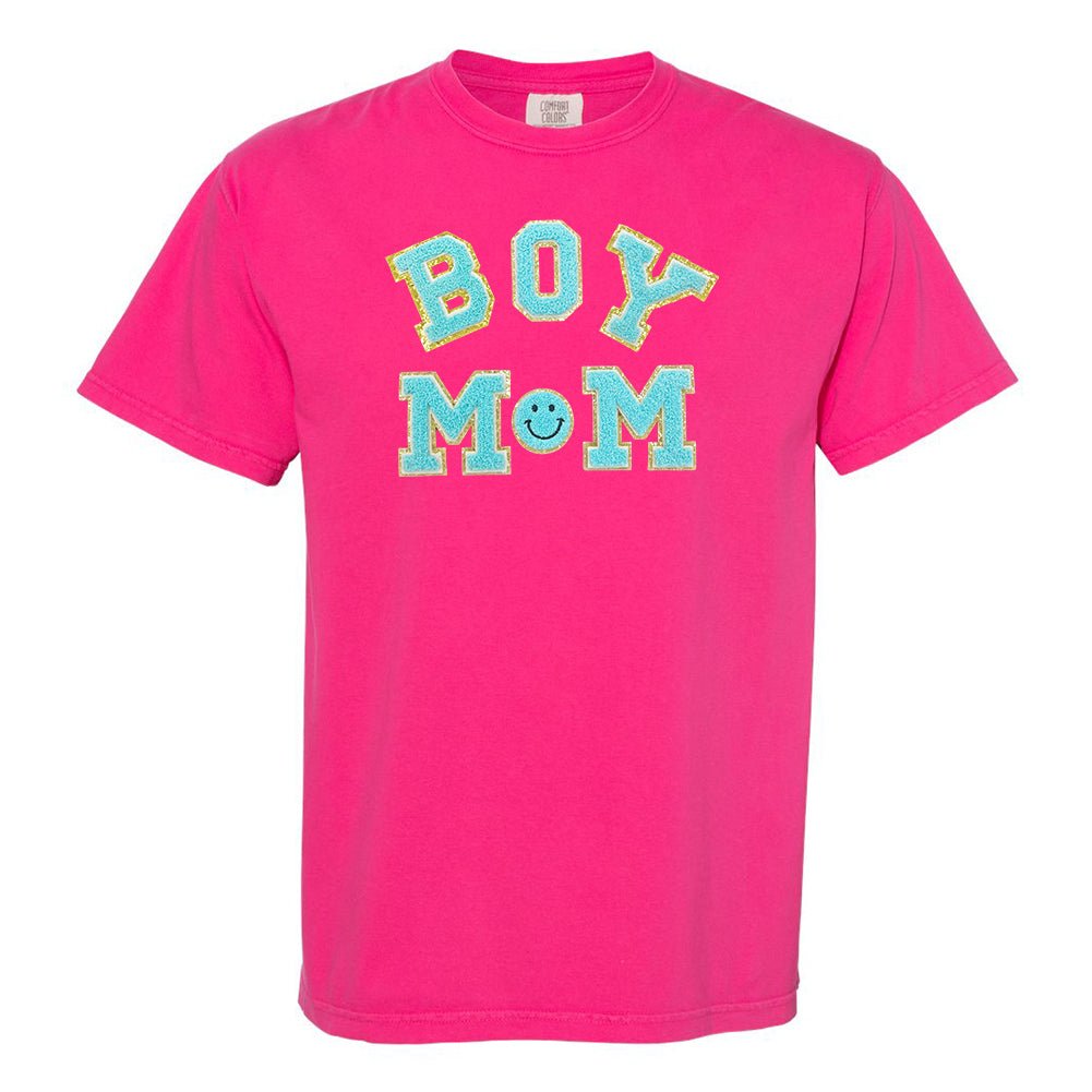 Boy Mom Letter Patch T-Shirt - United Monograms