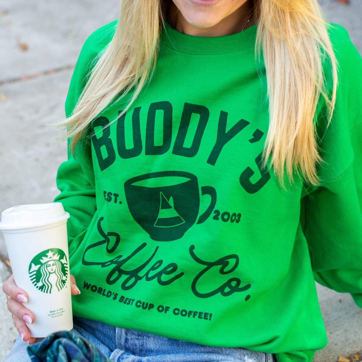 'Buddy's Coffee Co.' Crewneck Sweatshirt - United Monograms