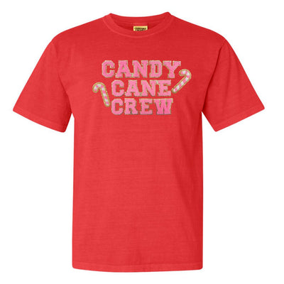 'Candy Cane Crew' Letter Patch Tee - United Monograms