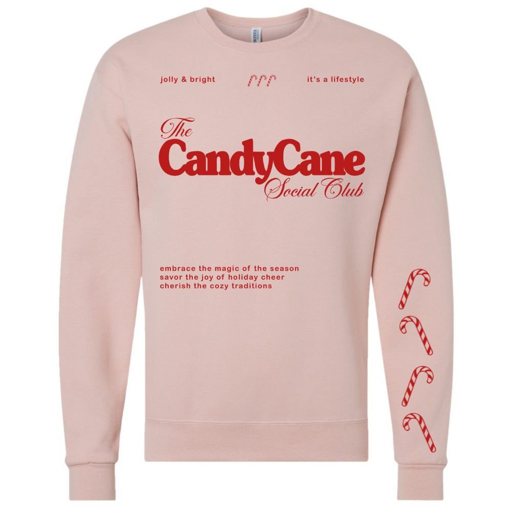 'Candy Cane Social Club' Crewneck Sweatshirt - United Monograms