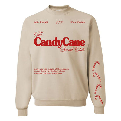 'Candy Cane Social Club' Crewneck Sweatshirt - United Monograms