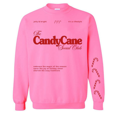 'Candy Cane Social Club' Crewneck Sweatshirt - United Monograms