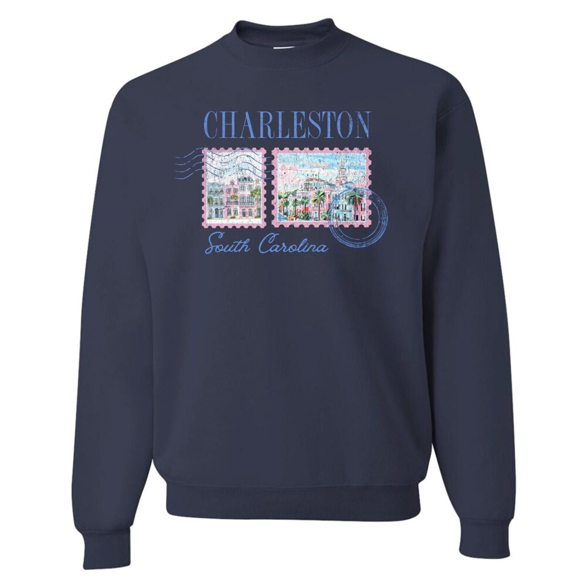 'Charleston Stamp' Crewneck Sweatshirt - United Monograms