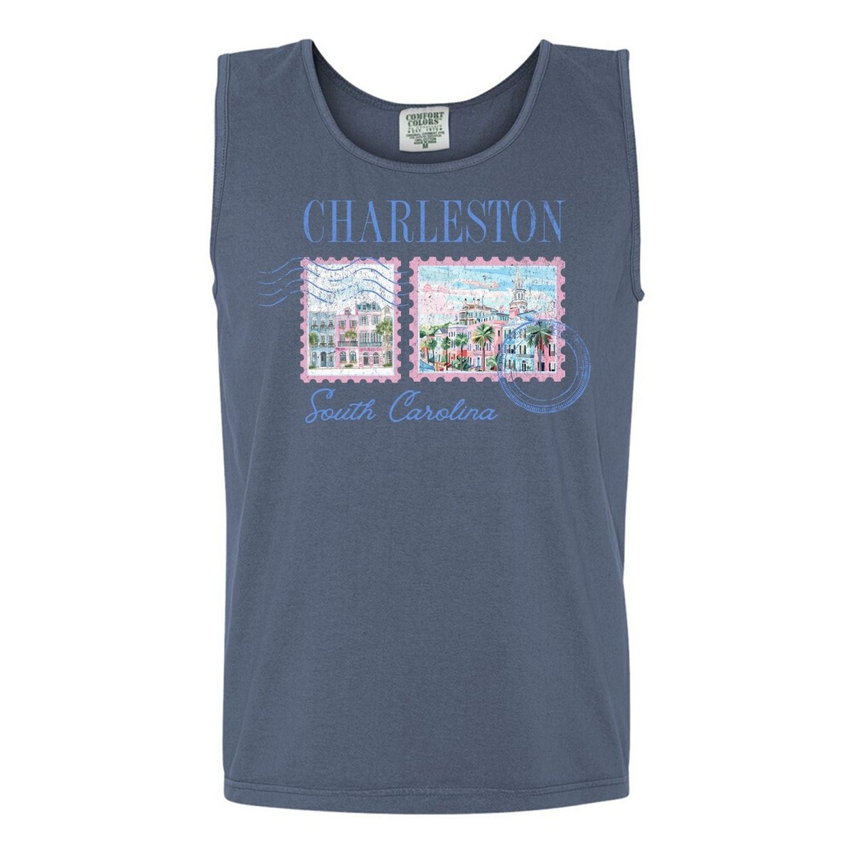 'Charleston Stamp' Tank Top - United Monograms