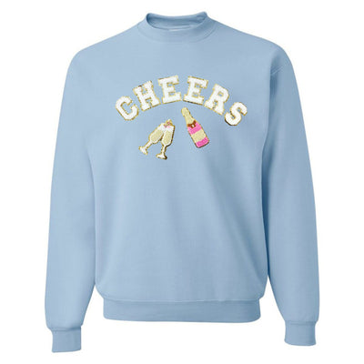 'Cheers' Letter Patch Crewneck Sweatshirt - United Monograms