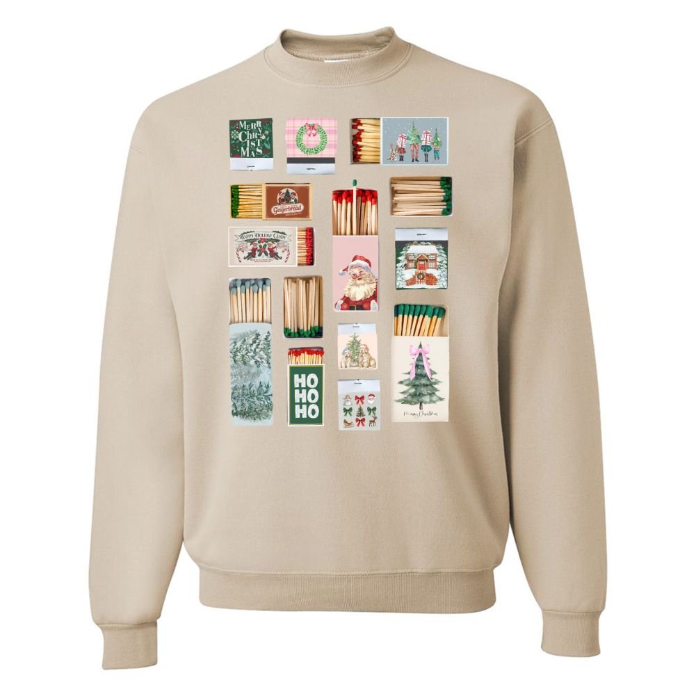 'Christmas Matchboxes' Crewneck Sweatshirt - United Monograms