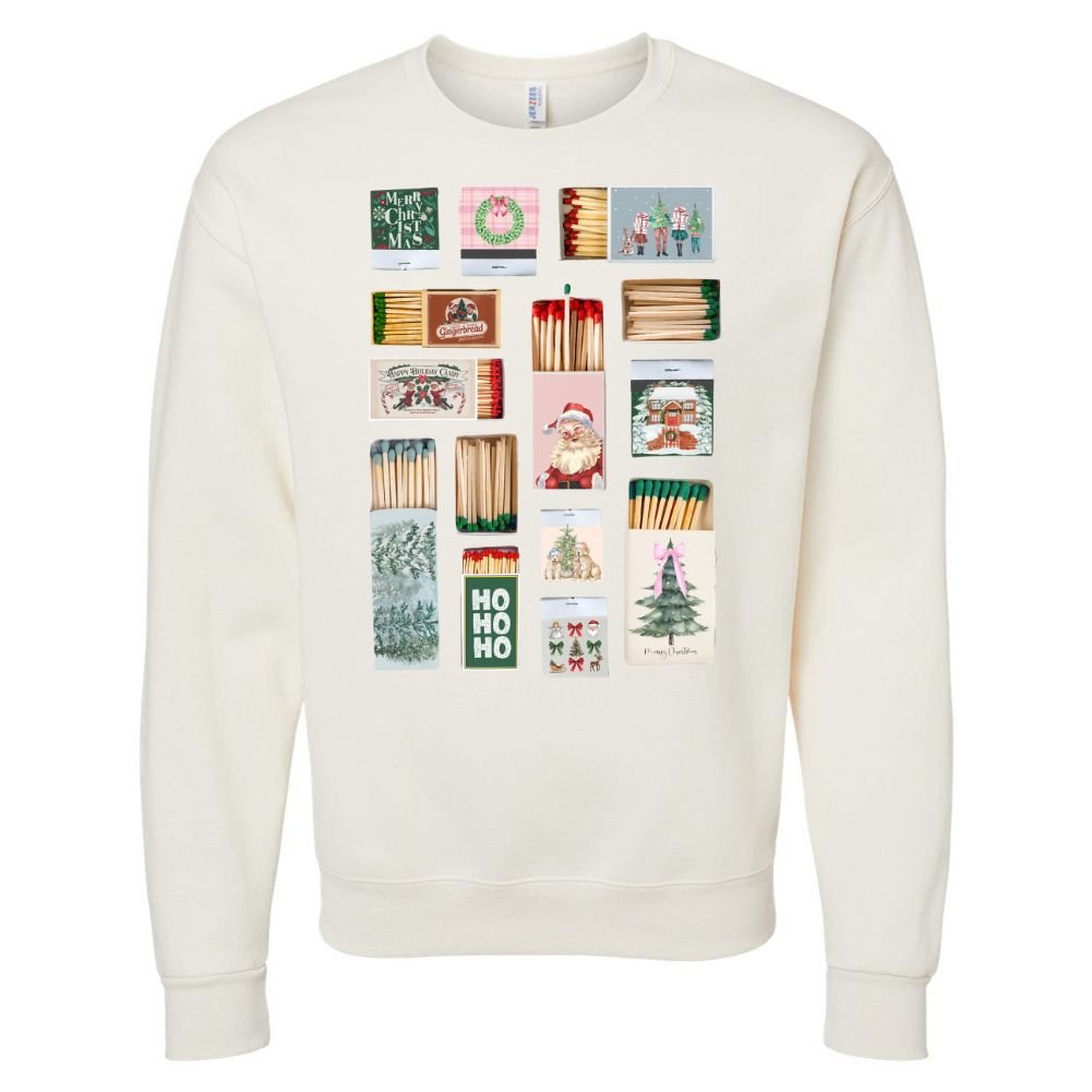 'Christmas Matchboxes' Crewneck Sweatshirt - United Monograms