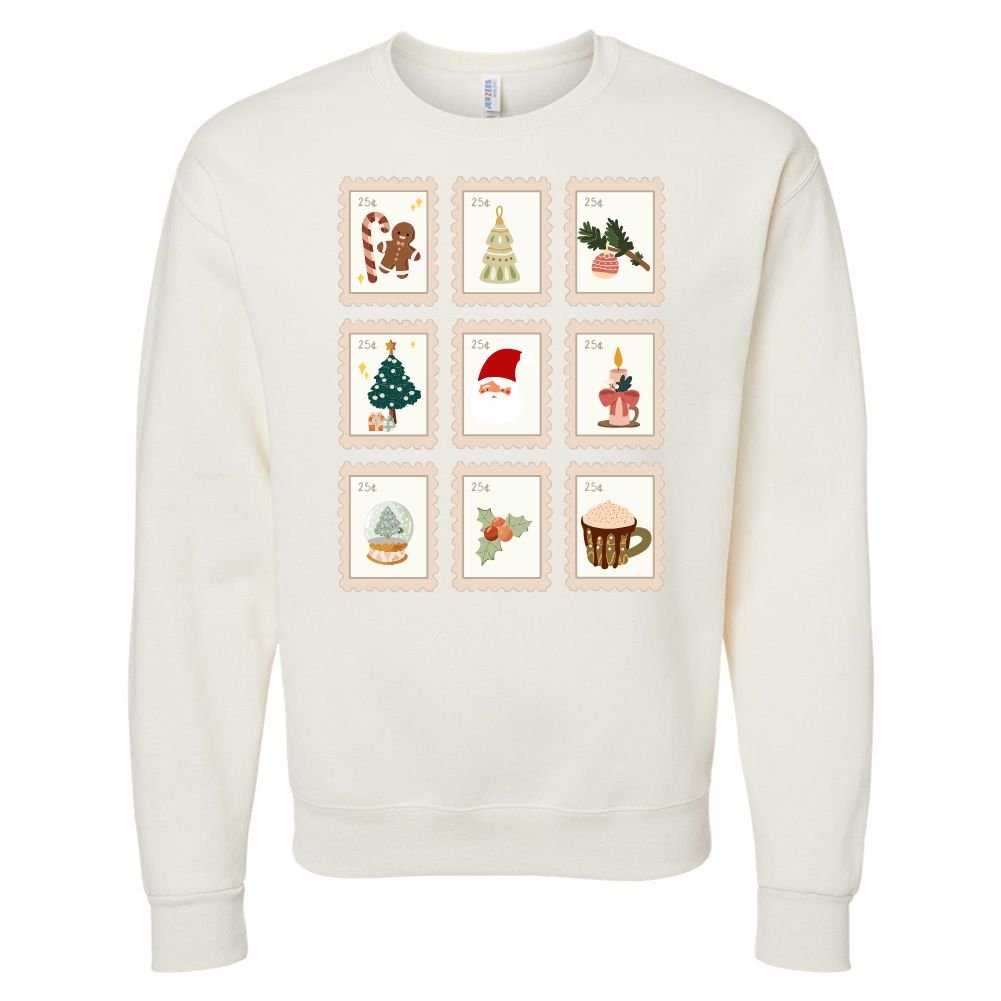 'Christmas Stamps' Crewneck Sweatshirt - United Monograms