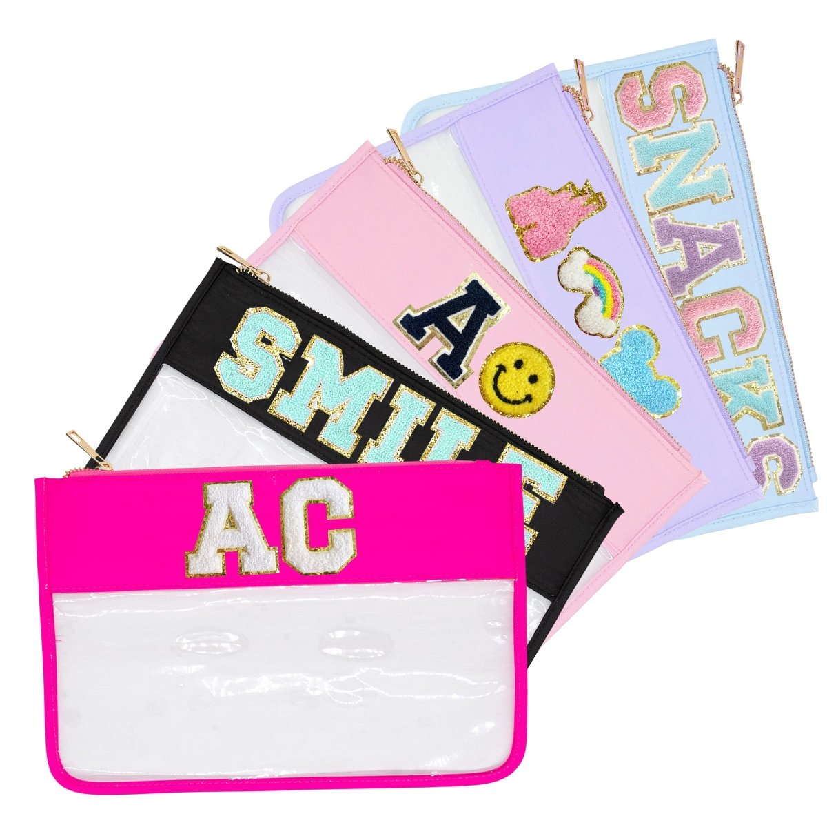 Clear Letter Patch Pouch - United Monograms
