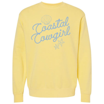 'Coastal Cowgirl' Cozy Crew - United Monograms