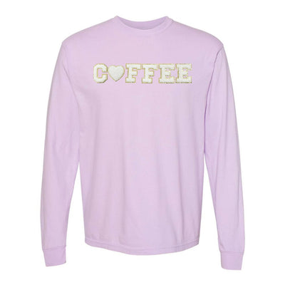Coffee Heart Letter Patch Long Sleeve T-Shirt - United Monograms