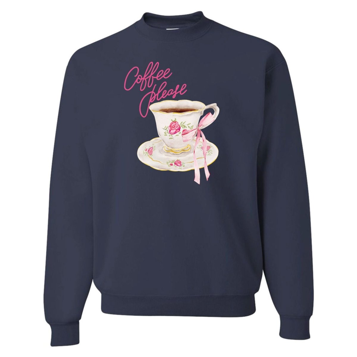 'Coffee Please' Crewneck Sweatshirt - United Monograms