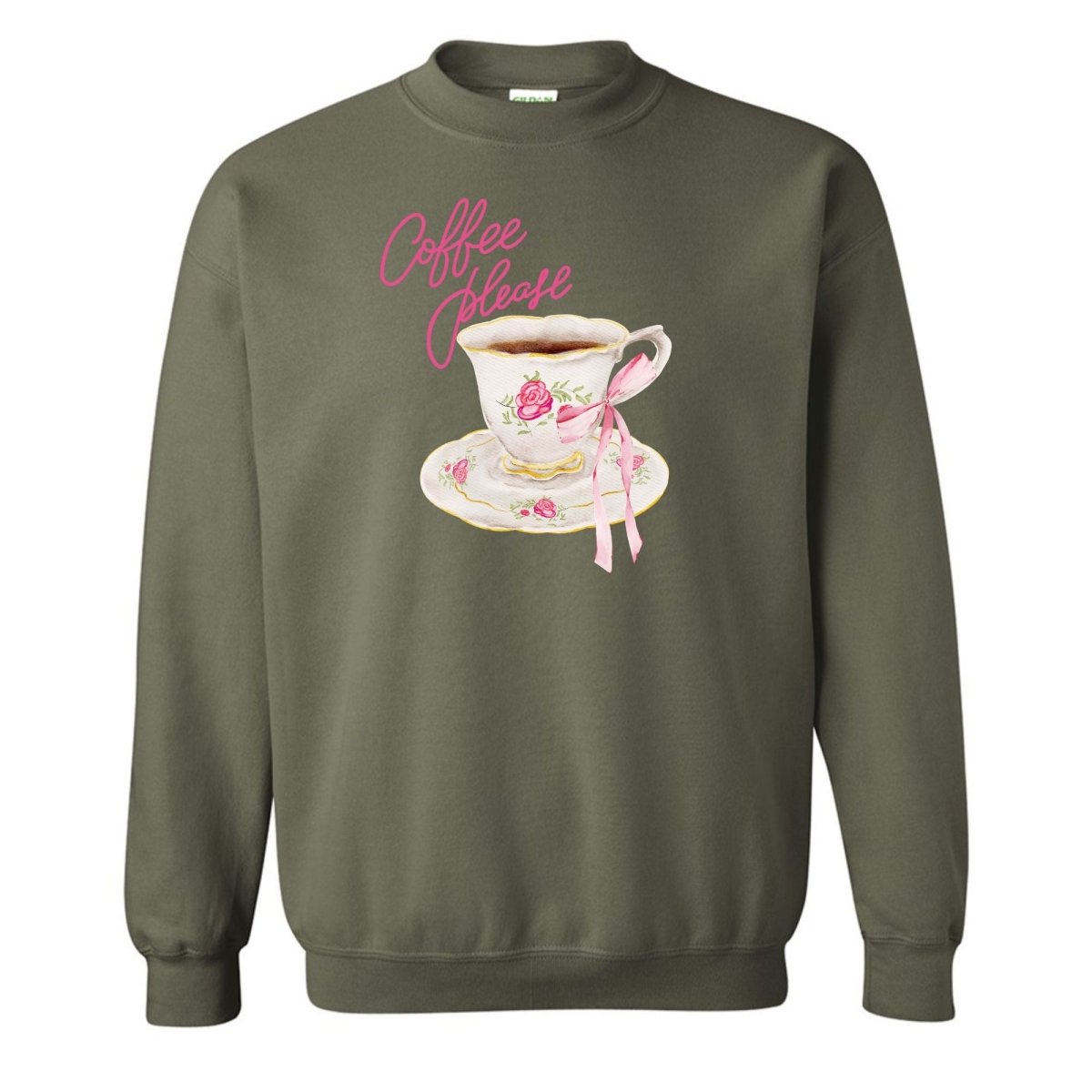 'Coffee Please' Crewneck Sweatshirt - United Monograms
