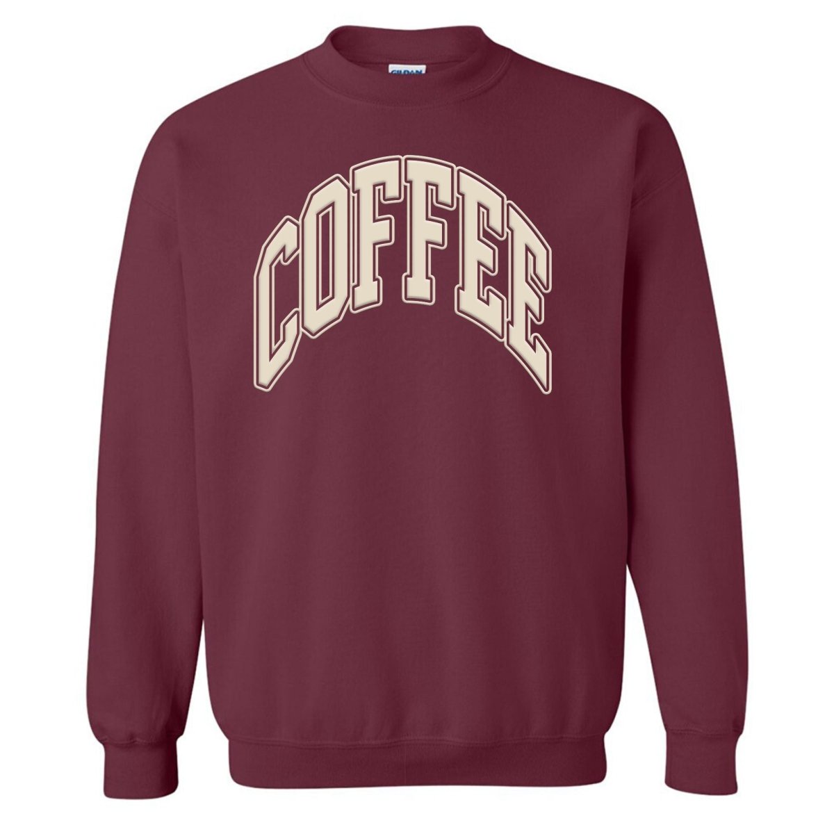 'Coffee' PUFF Crewneck Sweatshirt - United Monograms