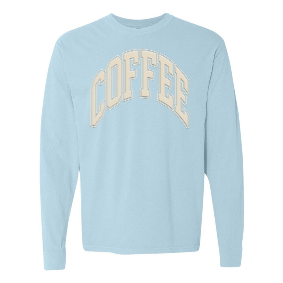 'Coffee' PUFF Long Sleeve T-Shirt - United Monograms