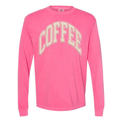 'Coffee' PUFF Long Sleeve T-Shirt - United Monograms