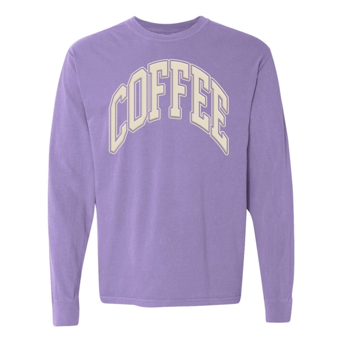 'Coffee' PUFF Long Sleeve T-Shirt - United Monograms