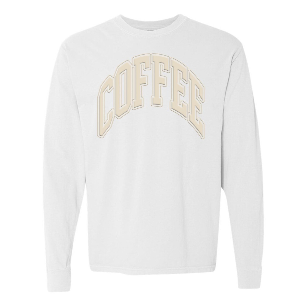 'Coffee' PUFF Long Sleeve T-Shirt - United Monograms