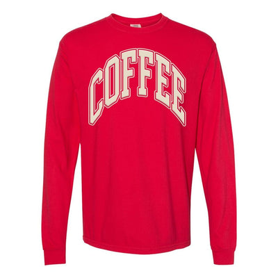 'Coffee' PUFF Long Sleeve T-Shirt - United Monograms