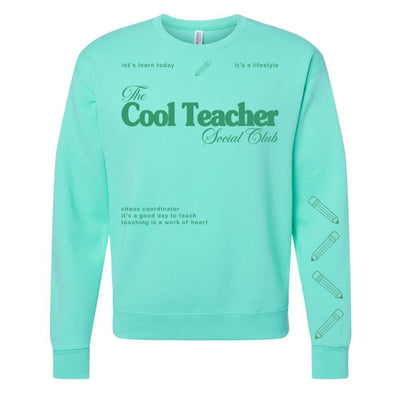 ‘Cool Teacher Social Club' Crewneck Sweatshirt - United Monograms