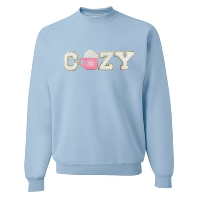 'Cozy' Letter Patch Crewneck Sweatshirt - United Monograms