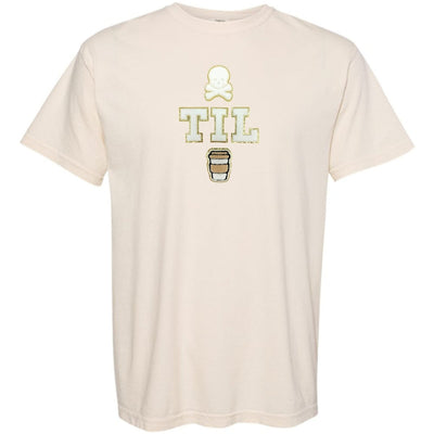 'Dead Til Coffee' Letter Patch T-Shirt - United Monograms