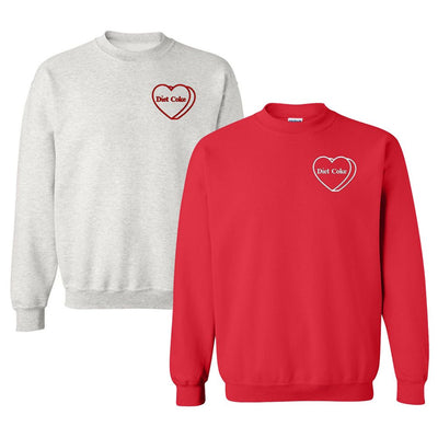 'Diet Coke Candy Heart' Crewneck Sweatshirt - United Monograms