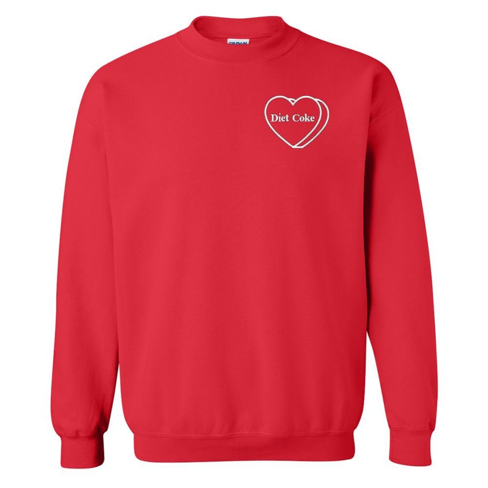 'Diet Coke Candy Heart' Crewneck Sweatshirt - United Monograms