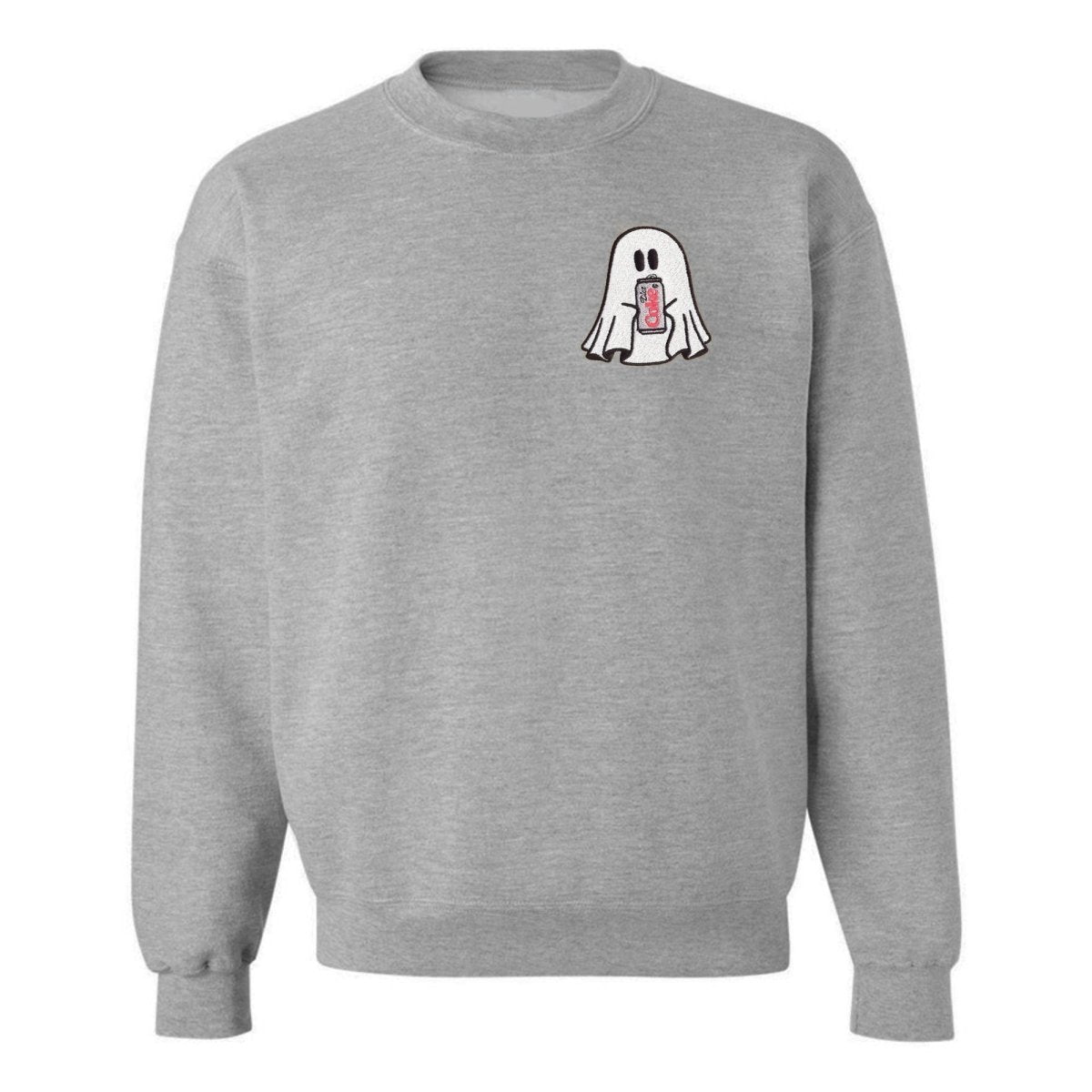 'Diet Coke Ghost' Embroidered Crewneck Sweatshirt - United Monograms