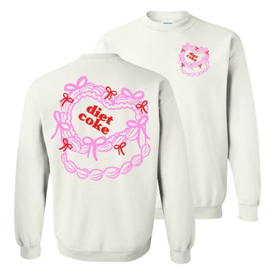 'Diet Coke Heart Cake' Front & Back Crewneck Sweatshirt - United Monograms