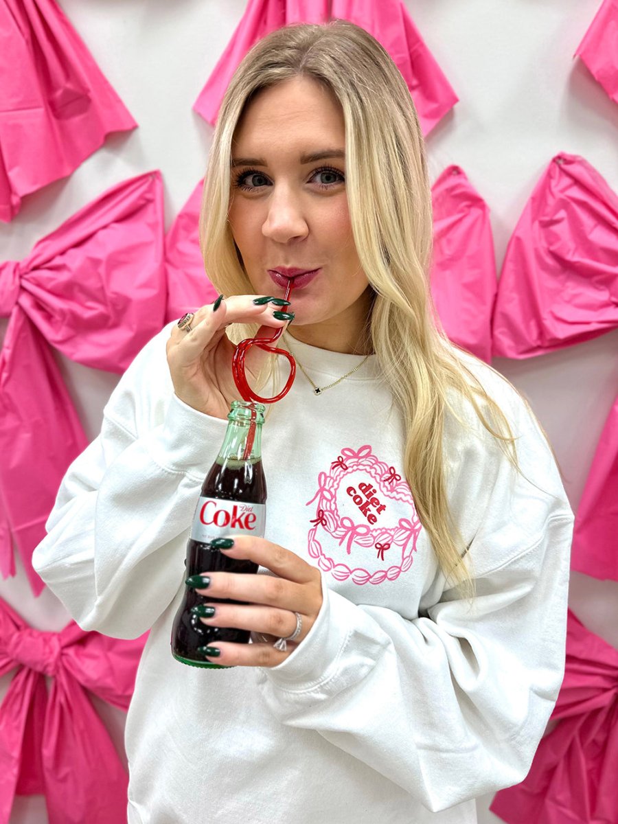 'Diet Coke Heart Cake' Front & Back Crewneck Sweatshirt - United Monograms