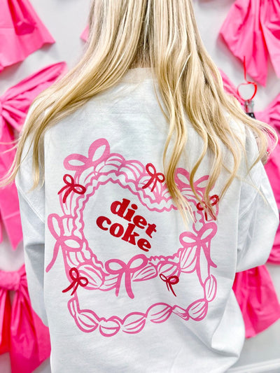 'Diet Coke Heart Cake' Front & Back Crewneck Sweatshirt - United Monograms