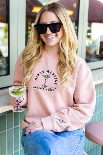 'Dirty Martini Social Club' Cozy Crew - United Monograms