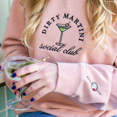 'Dirty Martini Social Club' Cozy Crew - United Monograms