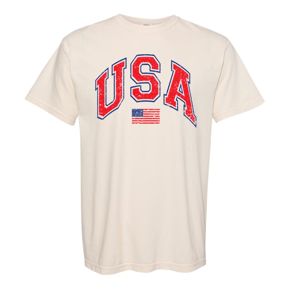 'Distressed USA' T-Shirt - United Monograms