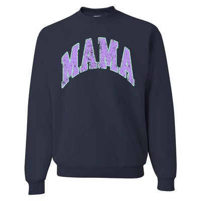'Distressed 'Varsity 'Mama' Crewneck Sweatshirt - United Monograms