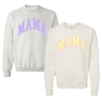 'Distressed 'Varsity 'Mama' Crewneck Sweatshirt - United Monograms