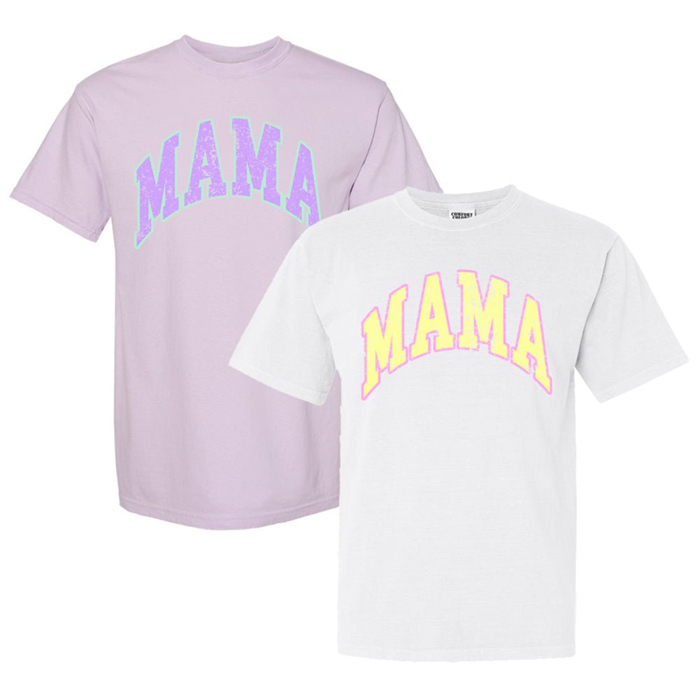 'Distressed Varsity Mama' T-Shirt - United Monograms