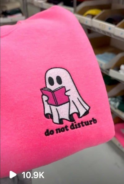 'Do Not Disturb' Embroidered Crewneck Sweatshirt - United Monograms