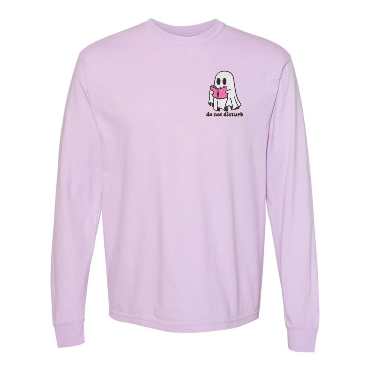 'Do Not Disturb' Embroidered Long Sleeve T-Shirt - United Monograms
