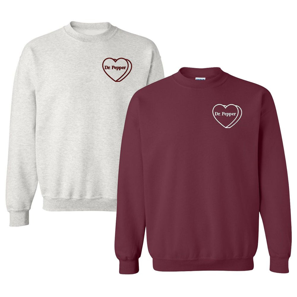 'Dr. Pepper Candy Heart' Crewneck Sweatshirt - United Monograms