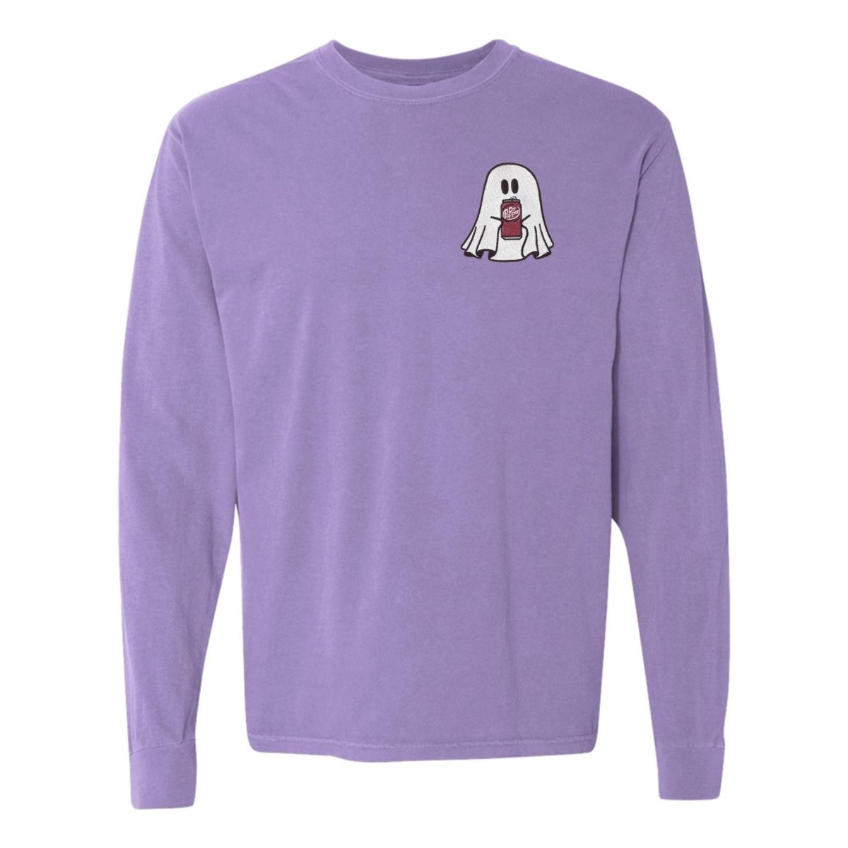 'Dr. Pepper Ghost' Embroidered Long Sleeve T-Shirt - United Monograms