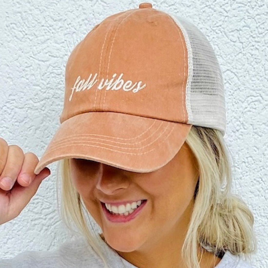 Embroidered 'Fall Vibes' Hat - United Monograms