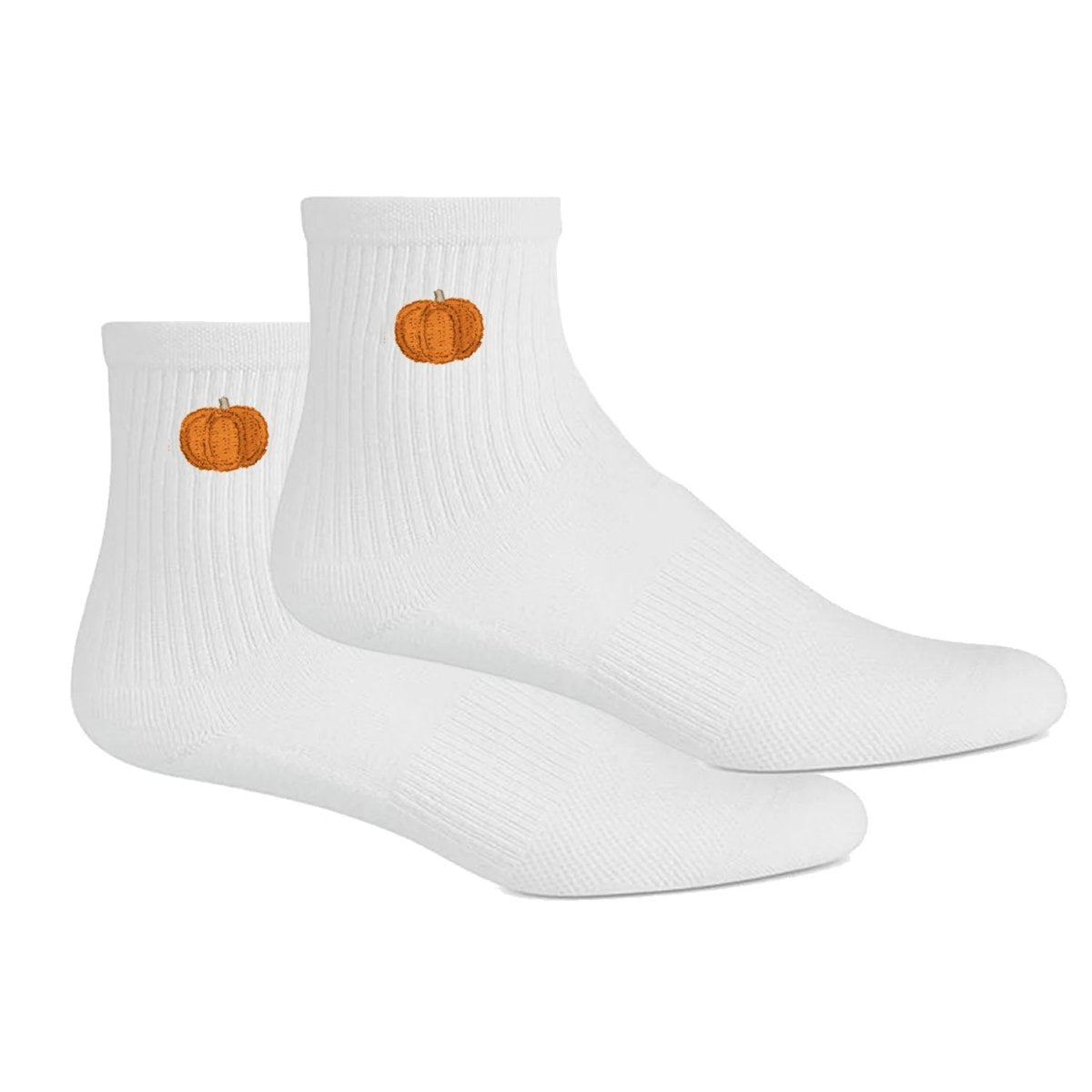 Embroidered Pumpkin Socks - United Monograms