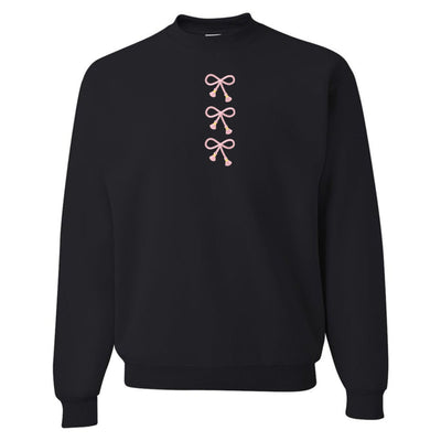 Embroidered Tasseled 'Bows' Sweatshirt - United Monograms