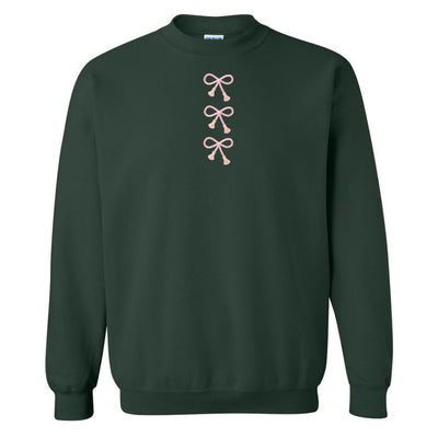 Embroidered Tasseled 'Bows' Sweatshirt - United Monograms