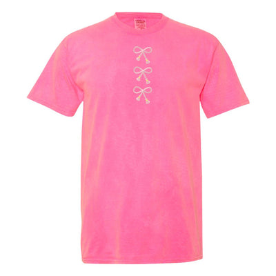 Embroidered Tasseled 'Bows' T-Shirt - United Monograms