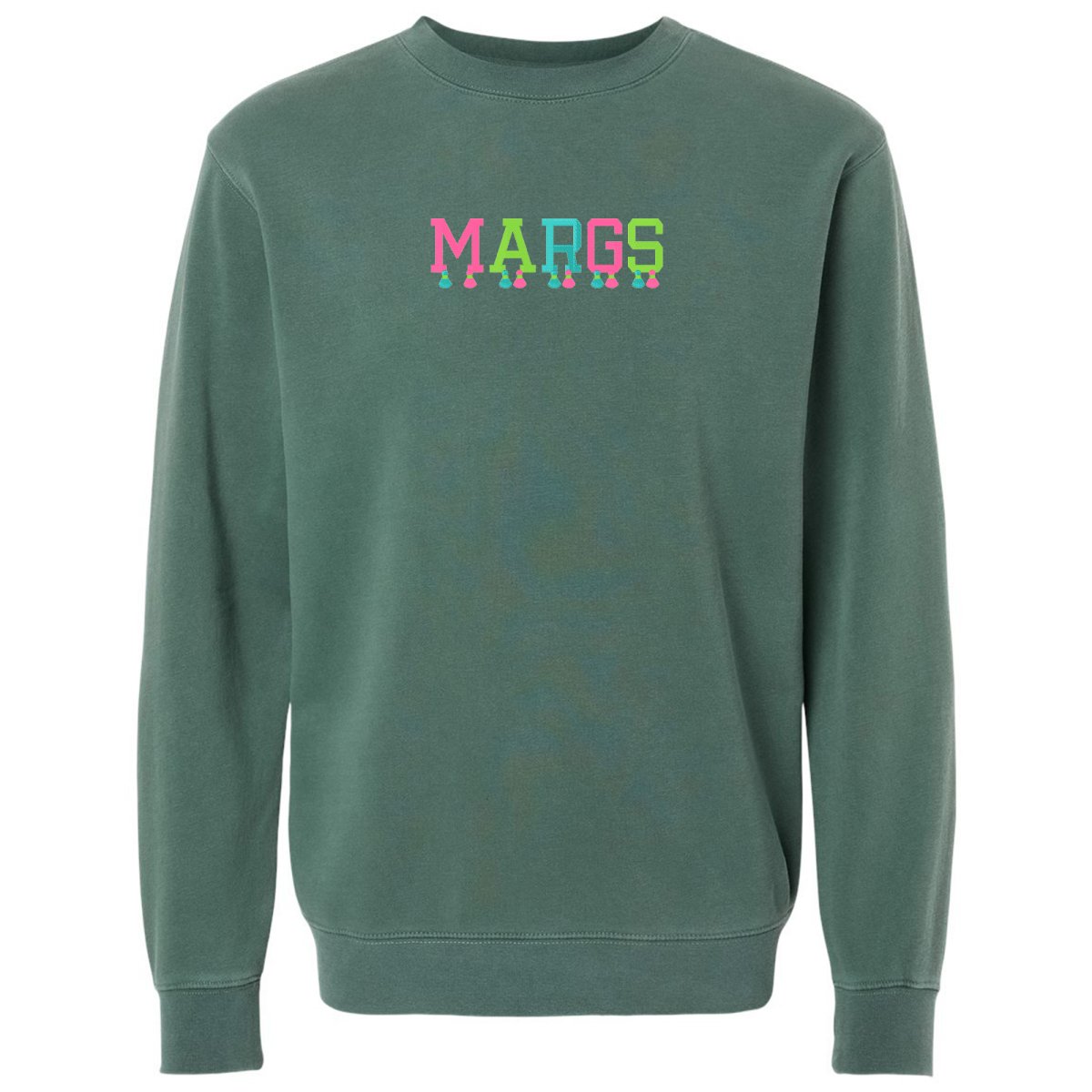 Embroidered Tasseled 'Margs' Cozy Crew - United Monograms