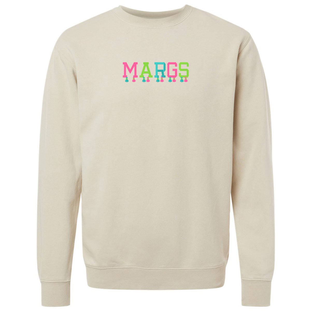 Embroidered Tasseled 'Margs' Cozy Crew - United Monograms