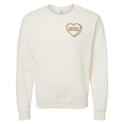 'Espresso Martini Candy Heart' Crewneck Sweatshirt - United Monograms